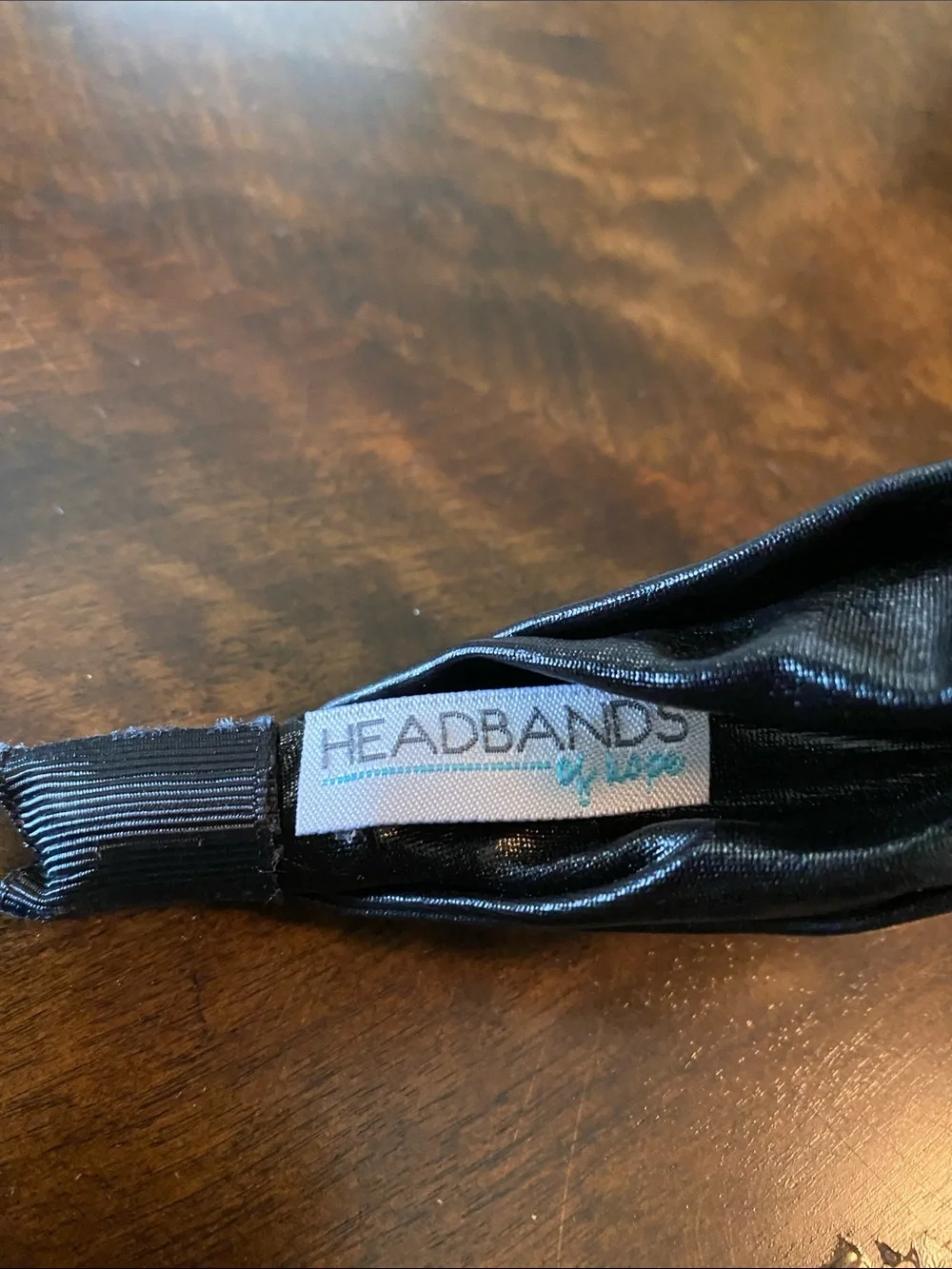 NWT Headbands of Hope Black Faux Leather Headband